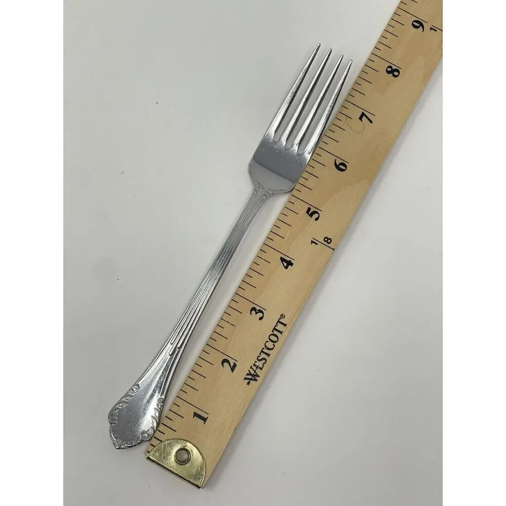 Reed & Barton VAUXHALL Stainless Glossy Set of 4 Dinner Place Forks 7.75